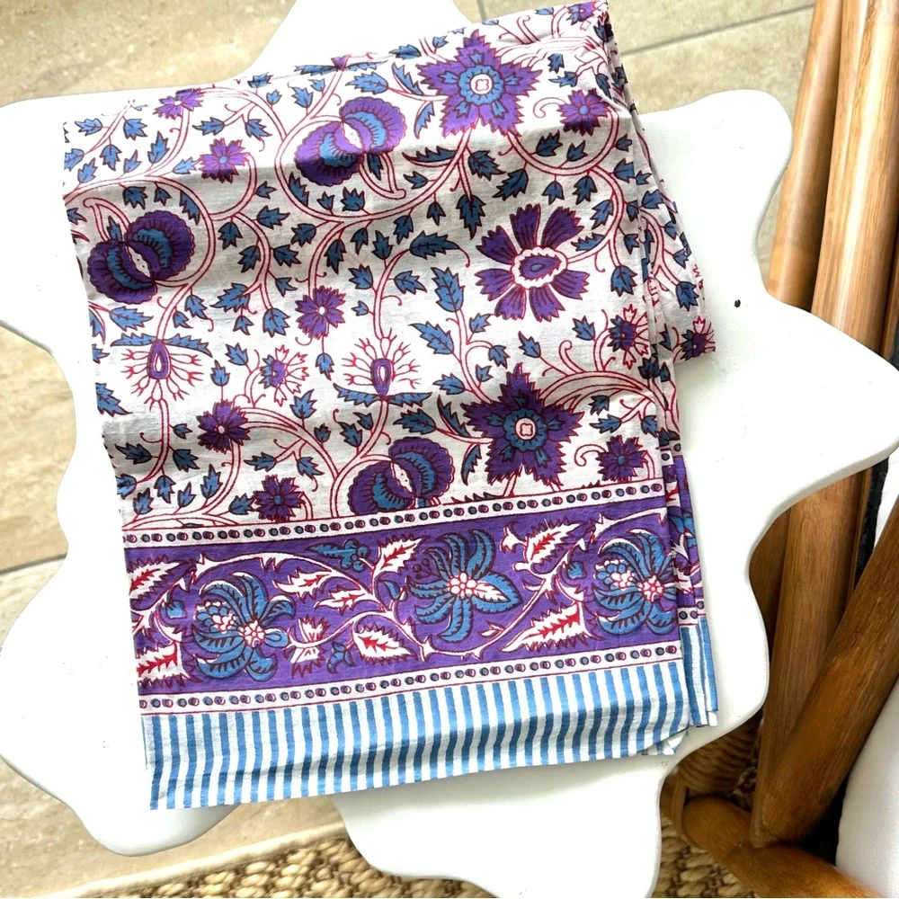 NWT Blockprinted 100% Cotton Pareo Sarong - Picture 2 of 5